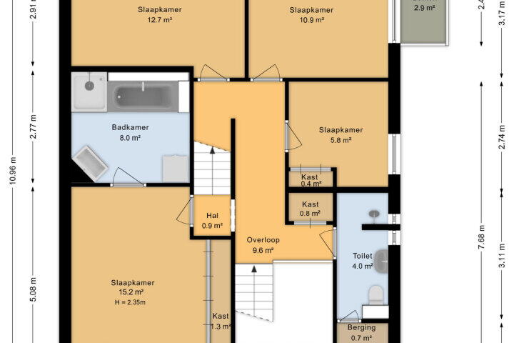 Plattegrond – Tramstraat 10, Velp