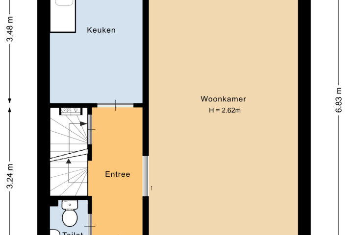 Plattegrond – Treubstraat 36, Nijmegen