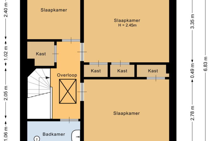 Plattegrond – Treubstraat 36, Nijmegen