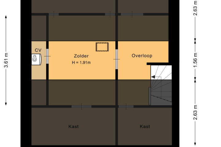 Plattegrond – Treubstraat 70, Nijmegen