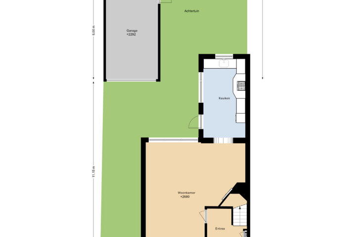 Plattegrond – Trompstraat 42, Veghel