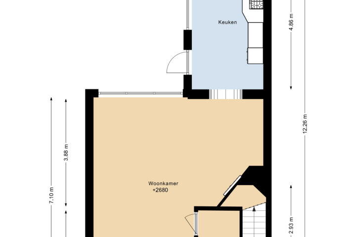 Plattegrond – Trompstraat 42, Veghel