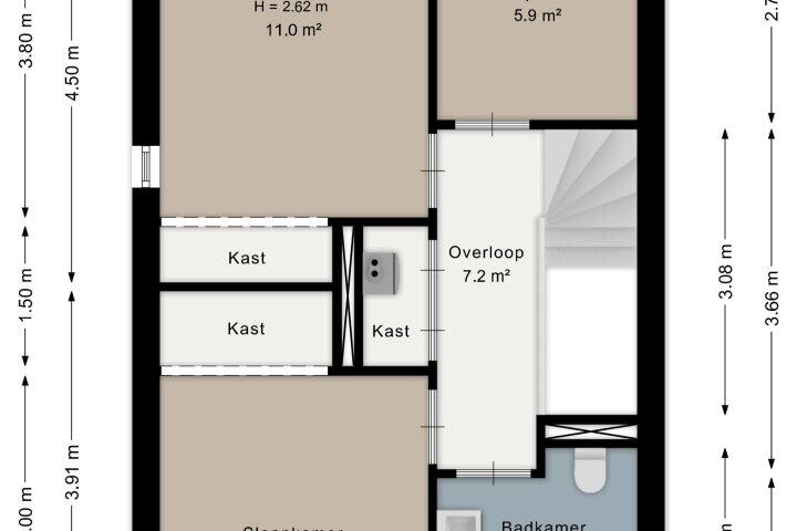 Plattegrond – Trota van Salernostraat 17, Almere