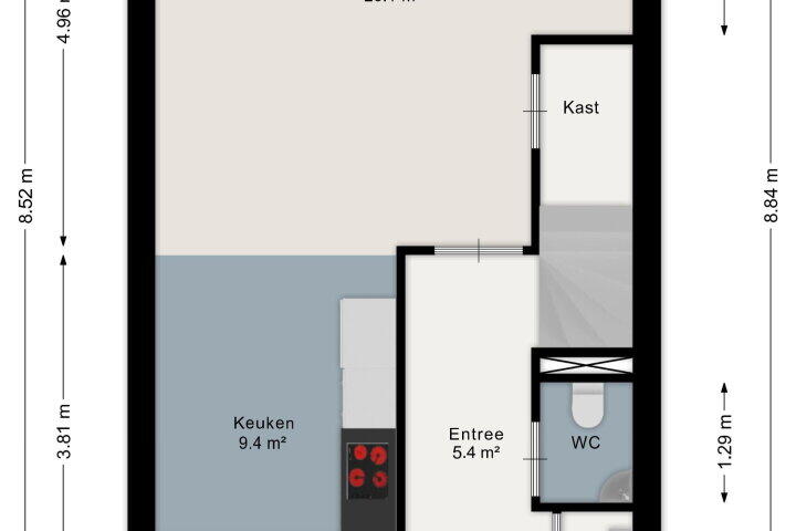 Plattegrond – Trota van Salernostraat 25, Almere