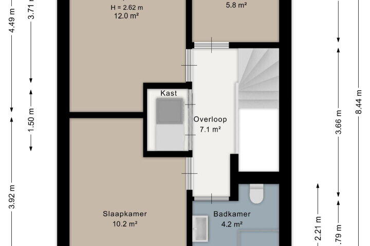 Plattegrond – Trota van Salernostraat 25, Almere