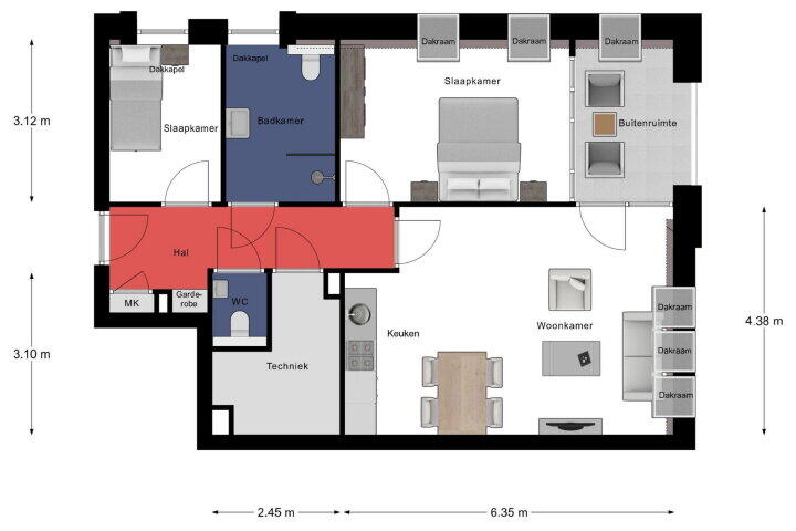 Plattegrond – Jan Truijenstraat 15 C5, Meijel