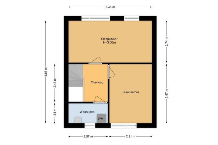 Plattegrond – Truus Schröderhof 11, Voorburg