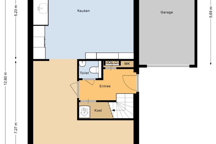 Plattegrond – Tuinderij 43, Ursem
