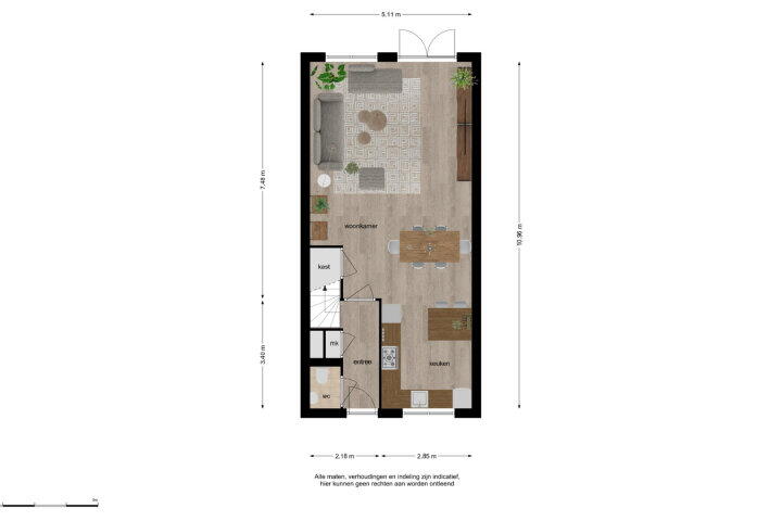 Plattegrond – Tuinpad 38, Dorst
