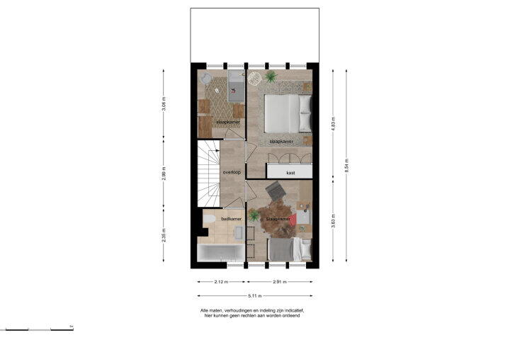Plattegrond – Tuinpad 38, Dorst