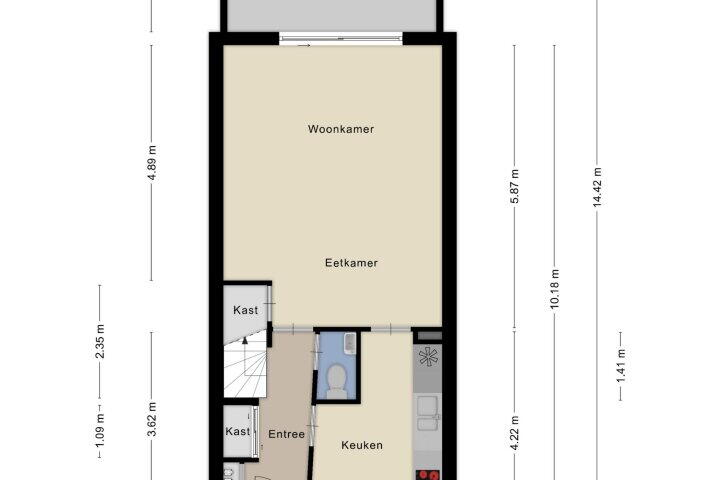Plattegrond – Tulastraat 37, Amsterdam