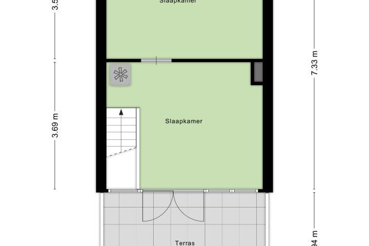Plattegrond – Tulastraat 37, Amsterdam