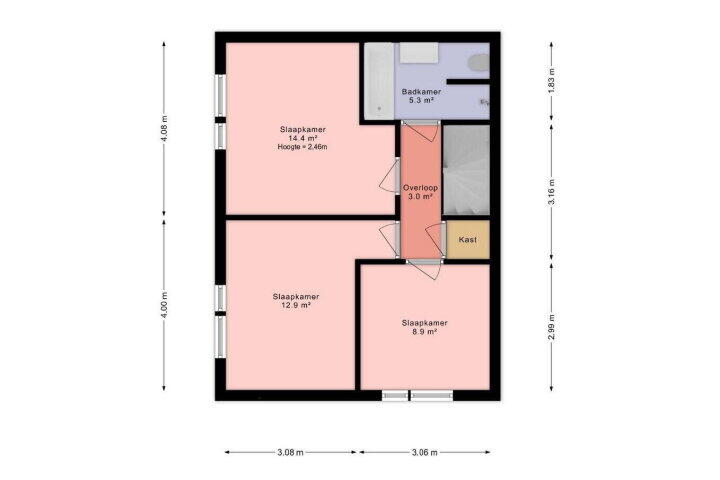 Plattegrond – Tulpentuin 311, Voorburg