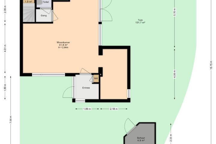 Plattegrond – Tulpentuin 90, Voorburg