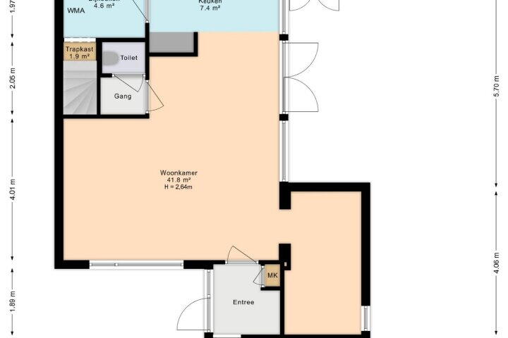 Plattegrond – Tulpentuin 90, Voorburg