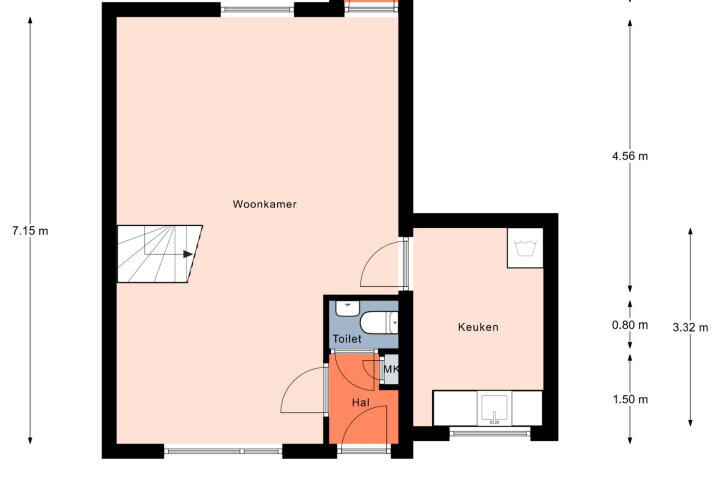Plattegrond – Tulpstraat 10, Nijmegen