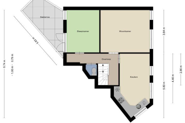 Plattegrond – Tunnelstraat 69, Sittard