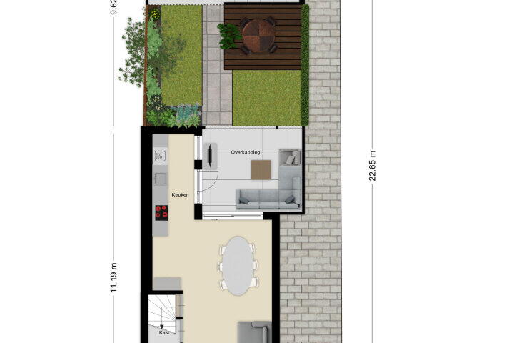 Plattegrond – Turfberg 9, Roosendaal