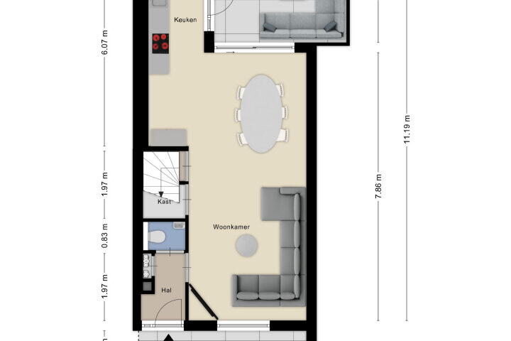 Plattegrond – Turfberg 9, Roosendaal