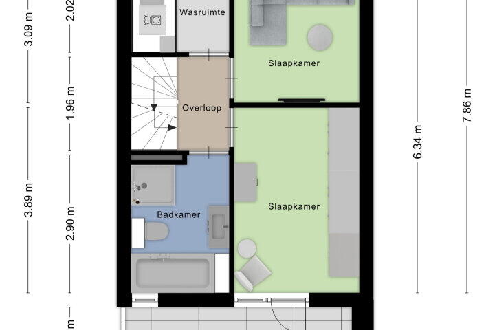 Plattegrond – Turfberg 9, Roosendaal