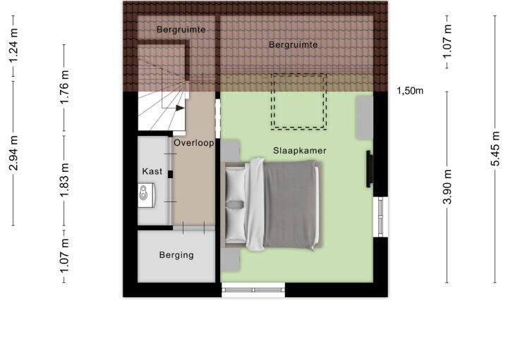 Plattegrond – Turfberg 9, Roosendaal