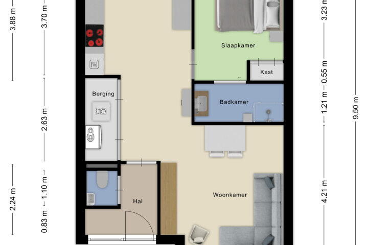 Plattegrond – Turfberg 61, Roosendaal