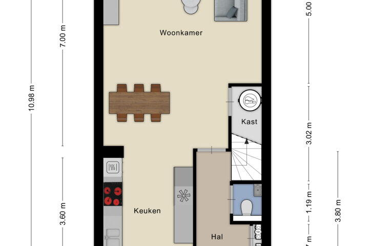 Plattegrond – Turfberg 62, Roosendaal