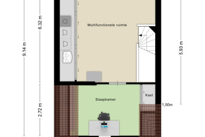 Plattegrond – Turfberg 62, Roosendaal