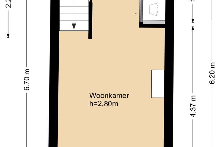 Plattegrond – Turfsingel 76, Gouda