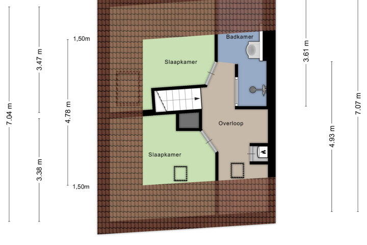 Plattegrond – Tweede Walstraat 101, Nijmegen