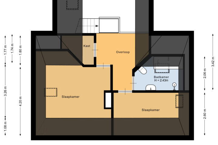 Plattegrond – Uffelterkerkweg 3, Havelte