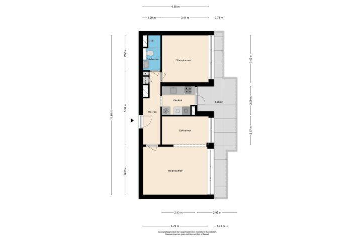 Plattegrond – Uiverhof 142, Beverwijk