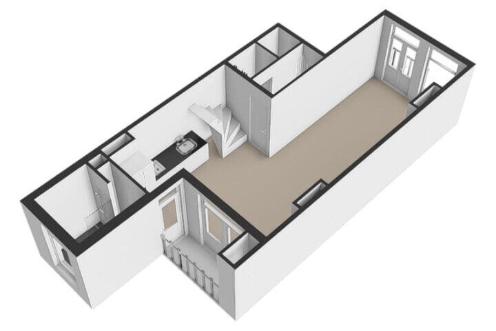 Plattegrond – Vaartstraat 18 3, Amsterdam