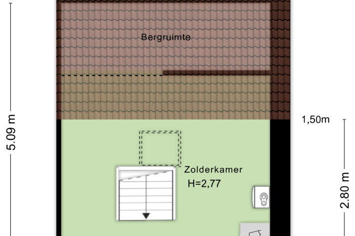 Plattegrond – Valeriushof 1 D, Amersfoort