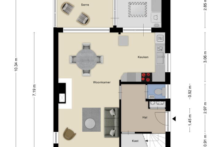 Plattegrond – Valeriuslaan 25, Roosendaal