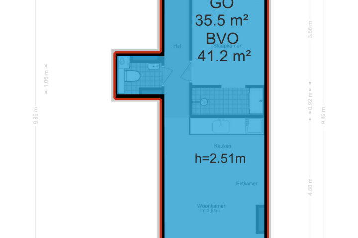 Plattegrond – Valkhof 19, Amsterdam