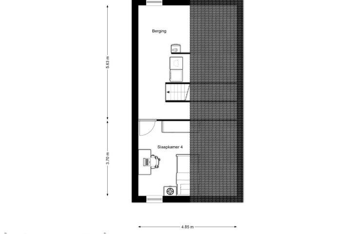 Plattegrond – Valkstraat 42, Drachten