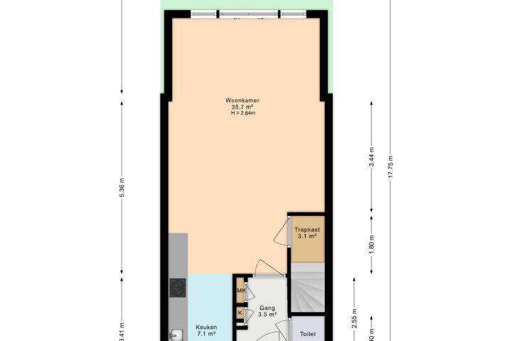 Plattegrond – van Baaklaan 38, Den Haag