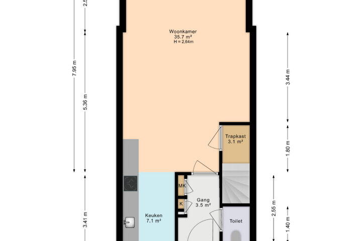 Plattegrond – van Baaklaan 38, Den Haag