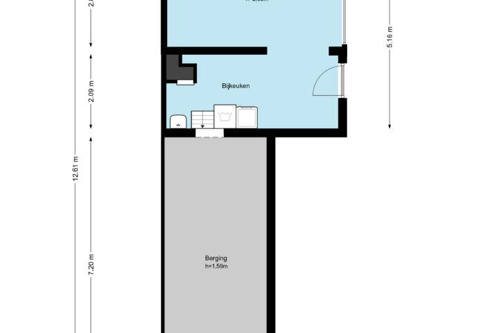 Plattegrond – van Beekstraat 124 A, Landsmeer