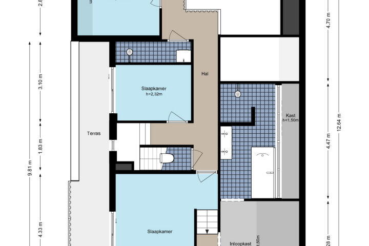 Plattegrond – van Beekstraat 124 A, Landsmeer