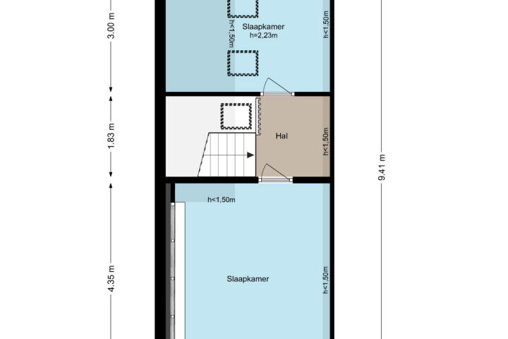 Plattegrond – van Beekstraat 124 A, Landsmeer
