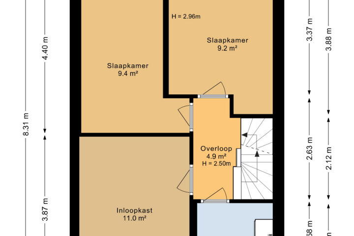 Plattegrond – Van Beethovenlaan 55, Capelle aan den Ijssel