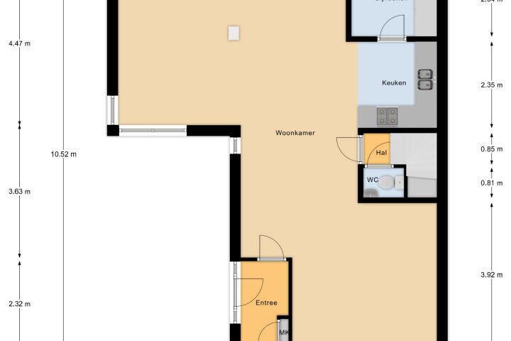 Plattegrond – Van Bossestraat 30, Vlissingen