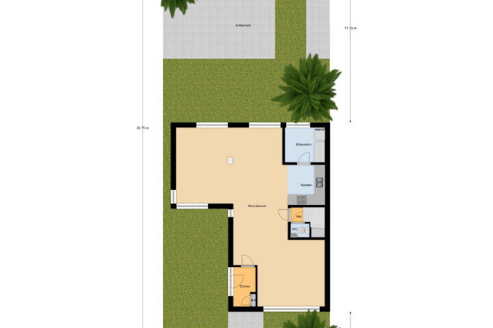 Plattegrond – Van Bossestraat 30, Vlissingen