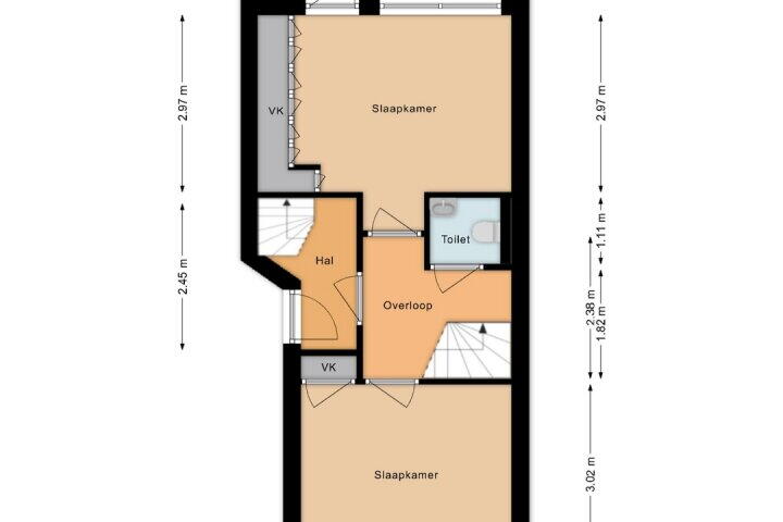 Plattegrond – Van Brakelplein 44 b, Groningen