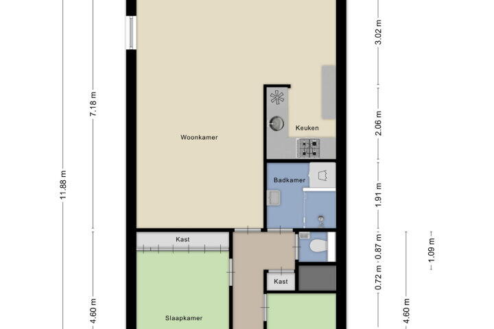 Plattegrond – Van Brammenstraat 63, Amersfoort