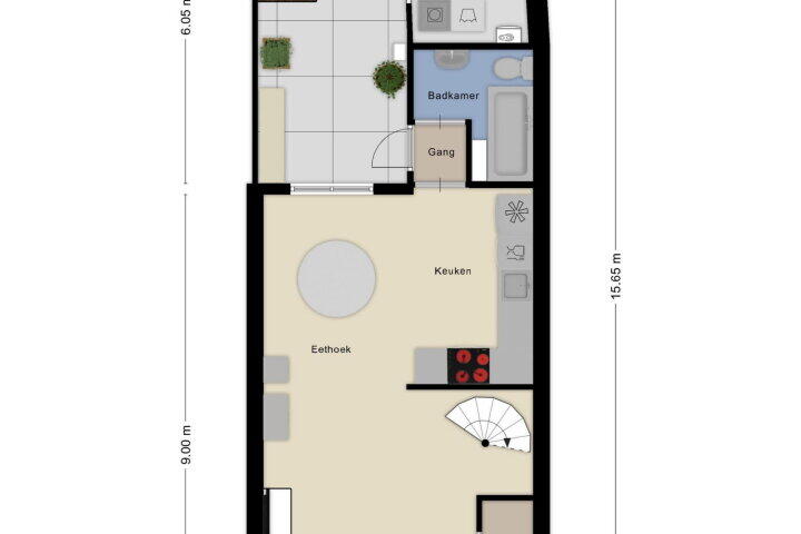 Plattegrond – Van Brederodestraat 52, Den Haag