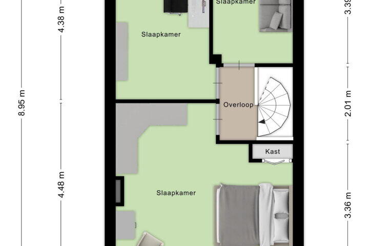 Plattegrond – Van Brederodestraat 52, Den Haag