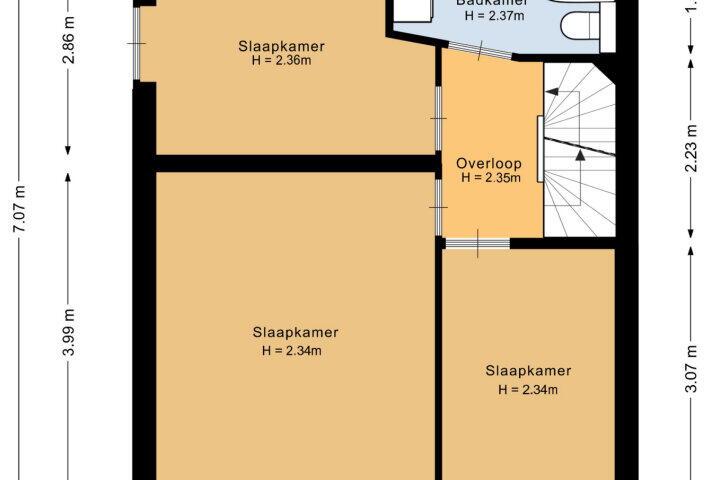 Plattegrond – Van Coothlaan 33, Roosendaal